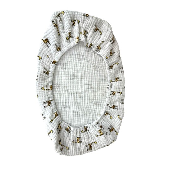 Aden + Anais Set‎ of 2 Adorable Giraffe Baby Changing Pad Covers White Cotton - Picture 4 of 9